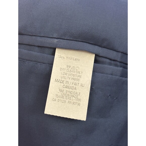 Lauren Ralph Lauren Blazer Men's 38R Blue Plaid 100% Wool 2-Button Suit Jacket - Picture 11 of 11